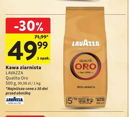 Kawa ziarnista Lavazza Qualità Oro promocja w Intermarche