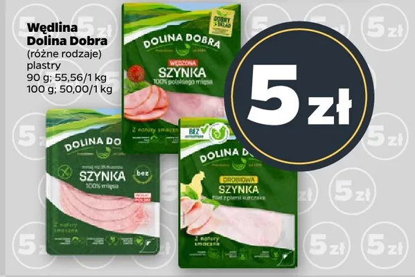 Wędlina szynka w plastrach Dolina Dobra promocja w Netto