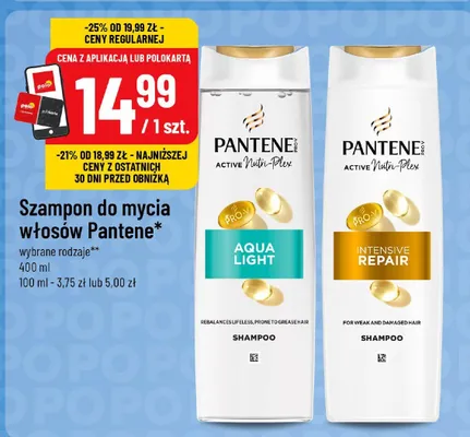 Szampon do mycia włosów Pantene Active Nutri-Plex Intensive Repair promocja w POLOmarket