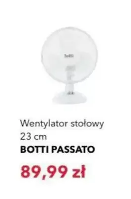 Wentylator stołowy Botti Passato 23 cm promocja w Nela