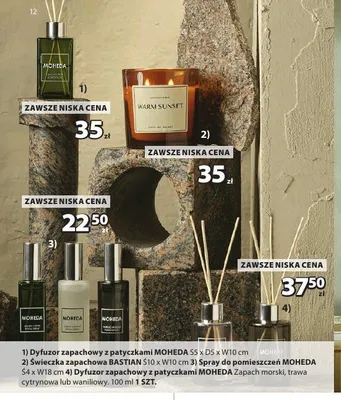 Dyfuzor zapachowy z patyczkami MOHEDA promocja w Jysk