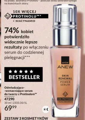 Serum do twarzy odmładzająco-wzmacniające Avon Anew Protinol promocja w AVON
