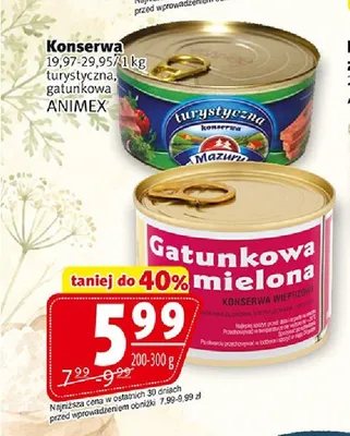 Konserwa turystyczna Mazury Animex promocja w Prim Market