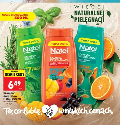 Szampon do włosów Natei Naturals Grow Better promocja w Biedronka