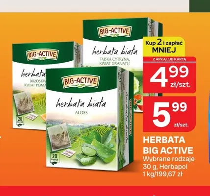 Herbata biała Big-Active tajska cytryna z kwiatem granatu promocja w Chorten