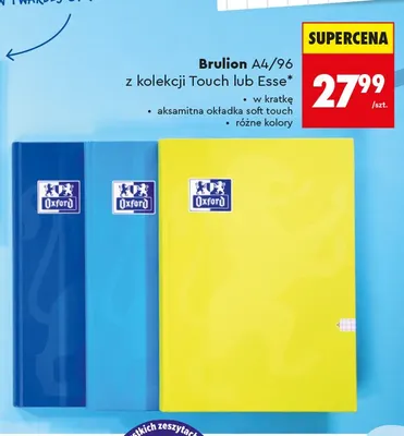 Brulion A4/96 z kolekcji Touch Oxford promocja w Biedronka