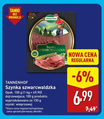 Szynka szwarcwaldzka Tannenhof promocja w Aldi