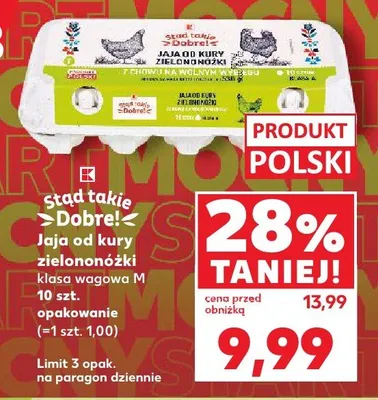 Jaja od kury zielononóżki Stąd Takie Dobre! 10-pak promocja w Kaufland