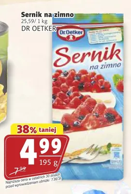 Sernik na zimno Dr. Oetker promocja w Prim Market