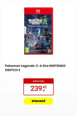 Gra Pokemon Legends: Z-A Nintendo Switch 2 promocja w Media Expert