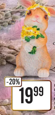 Figurka ogrodowa królik 2 wzory Dino promocja w Dino