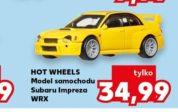 Model samochodu Hot Wheels Subaru Impreza WRX promocja w BACK TO SCHOOL