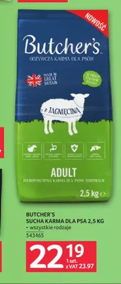 Sucha karma dla psa Butcher's promocja w Selgros