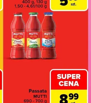 Passata z bazylią Mutti promocja w Carrefour