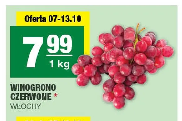 Winogrona czerwone promocja w SPAR