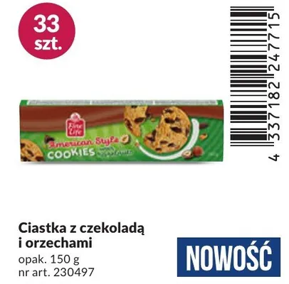Ciastka z czekoladą i orzechami promocja w Makro