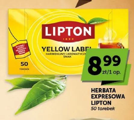 Herbata ekspresowa Lipton Yellow Label promocja w ABC