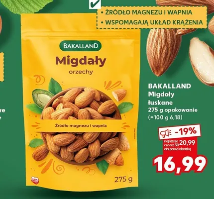 Migdały łuskane Bakalland promocja w Kaufland
