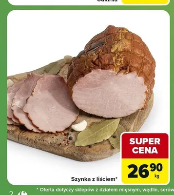 Szynka z liściem promocja w Carrefour Express