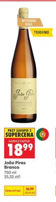 Wino białe João Pires Branco promocja w Biedronka