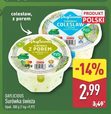 Surówka świeża Daylicious z porem promocja w Aldi