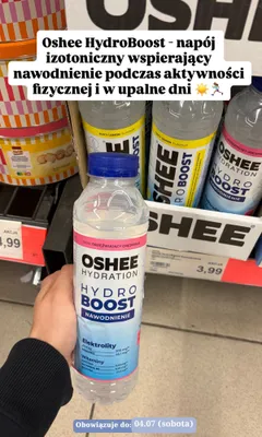 Napój izotoniczny Oshee Hydration Hydro Boost smak orzeźwiający grejpfrut promocja w Aldi