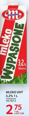 Mleko UHT 3,2% Mlekovita 1 L promocja w Selgros