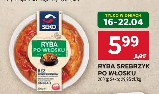 Ryba srebrzyk po włosku promocja w Stokrotka