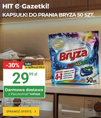 Kapsułki do prania Bryza Do Koloru 50-pak promocja w ERLI