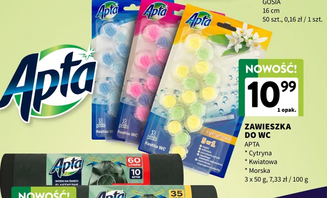 Worki na śmieci elastyczne z taśmą 35l - 15szt. promocja w Intermarche