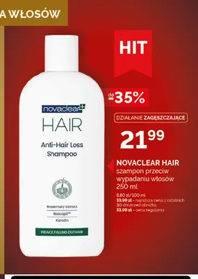Szampon przeciw wypadaniu włosów Novaclear Hair promocja w Ziko Dermo