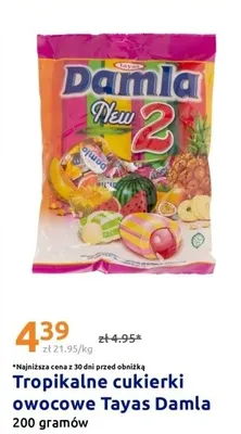 Tropikalne cukierki owocowe Tayas Damla promocja w Action