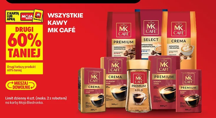 Kawa rozpuszczalna MK Café Premium Gold promocja w Biedronka