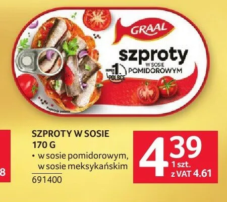 Szproty w sosie meksykańskim Graal promocja w Selgros