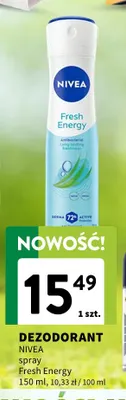 Dezodorant Nivea spray Fresh Energy promocja w Intermarche