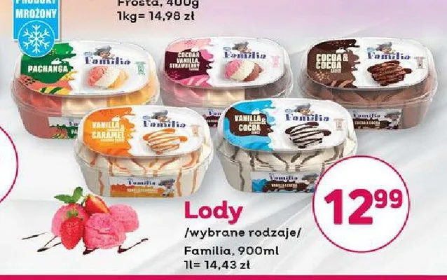 Lody Familia Vanilla & Cocoa promocja w Bliski