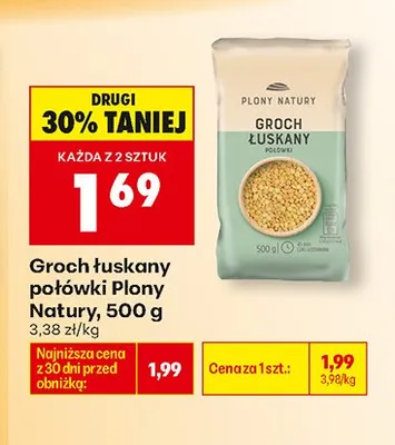 Groch łuskany połówki Plony Natury promocja w Biedronka