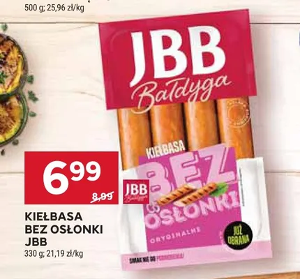 Kiełbasa bez osłonki JBB Bałdyga promocja w Stokrotka