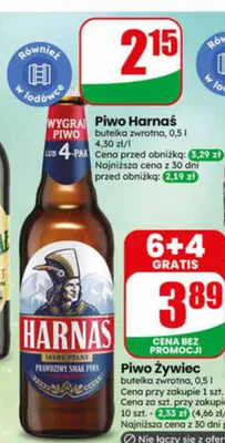 Piwo Harnaś promocja w Dino