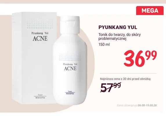 Tonik do twarzy Pyunkang Yul Acne promocja w Rossmann