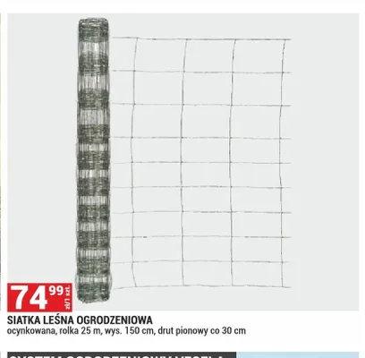 Siatka leśna ogrodzeniowa promocja w Merkury Market