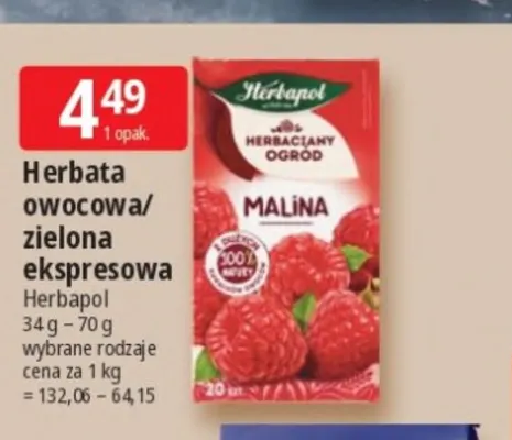 Herbata zielona ekspresowa Herbapol promocja w Leclerc