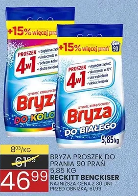 Proszek do prania 5.85kg 90 prań promocja w Wafelek