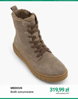 Botki sznurowane Medicus promocja w Deichmann