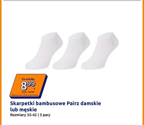 Skarpetki bambusowe Pairz damskie 3-pak promocja w Action