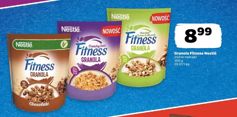 Granola Fitness Nestlé Honey & Almonds promocja w Netto