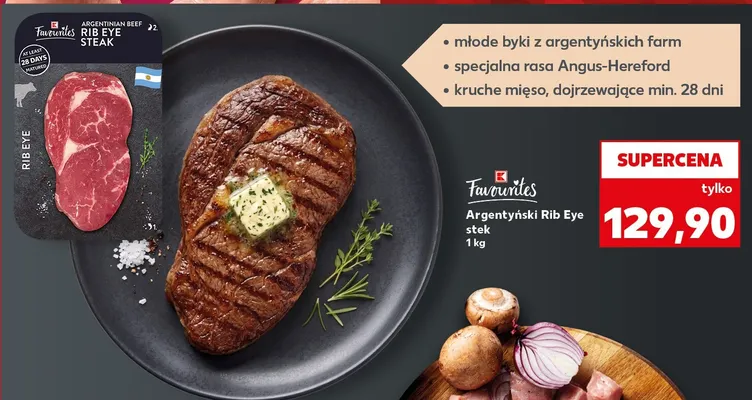 Argentyński Rib Eye stek Favourites promocja w Kaufland