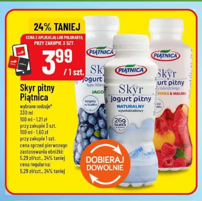 Skyr pitny naturalny Piątnica promocja w POLOmarket