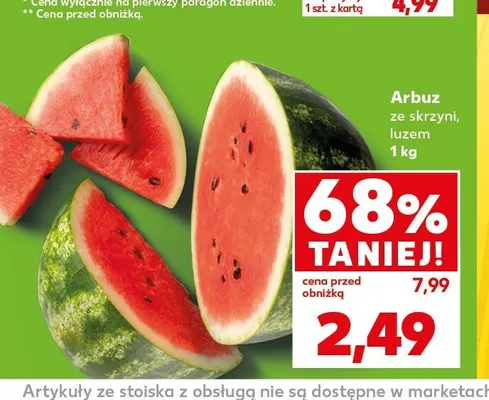 Arbuz ze skrzyni luzem promocja w Kaufland