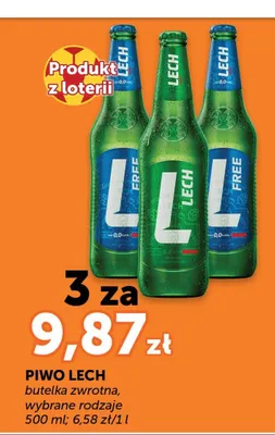 Piwo bezalkoholowe Lech Free 3-pak 500 ml promocja w ABC
